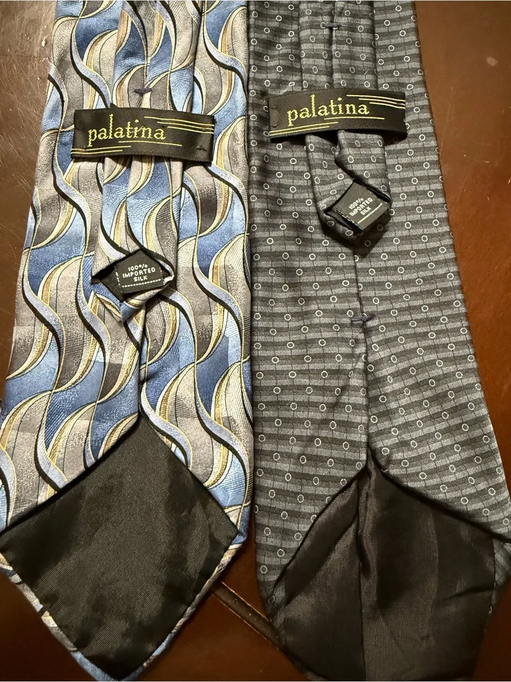 Men's Blue Patterned Silk Tie - Elegant Office and Event Accessory